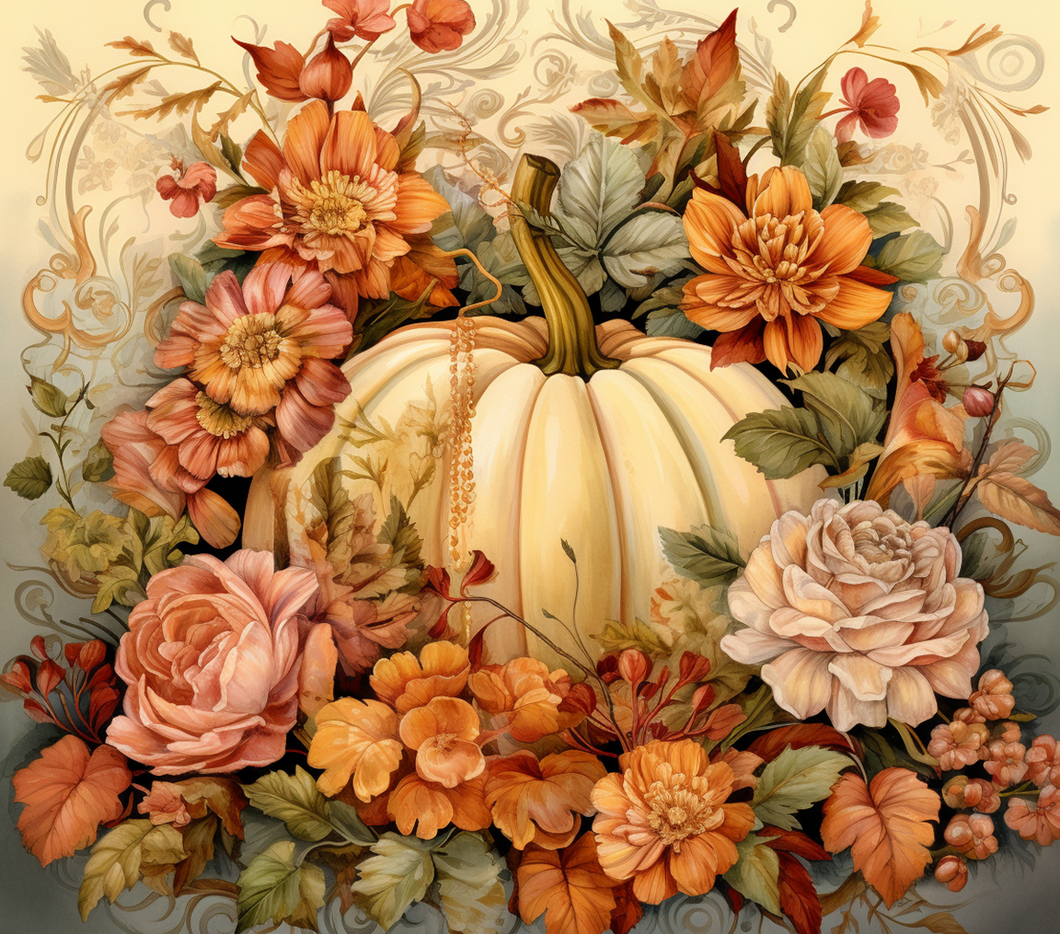 Autumn pumpkin canvas art