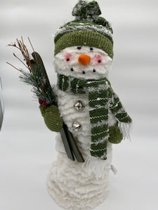 Snowman with skis