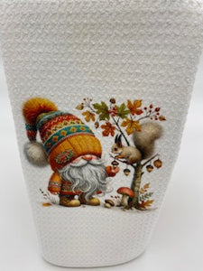 Micro fiber towel with Gnome  and squirrel