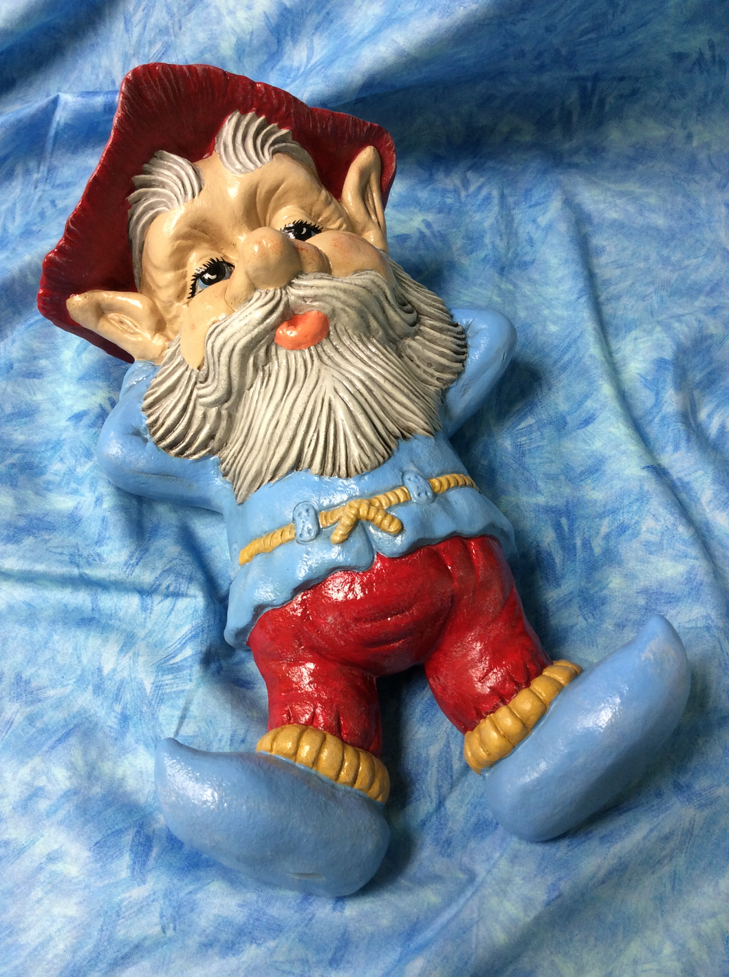 Woodland Man Gnome Laying on Back