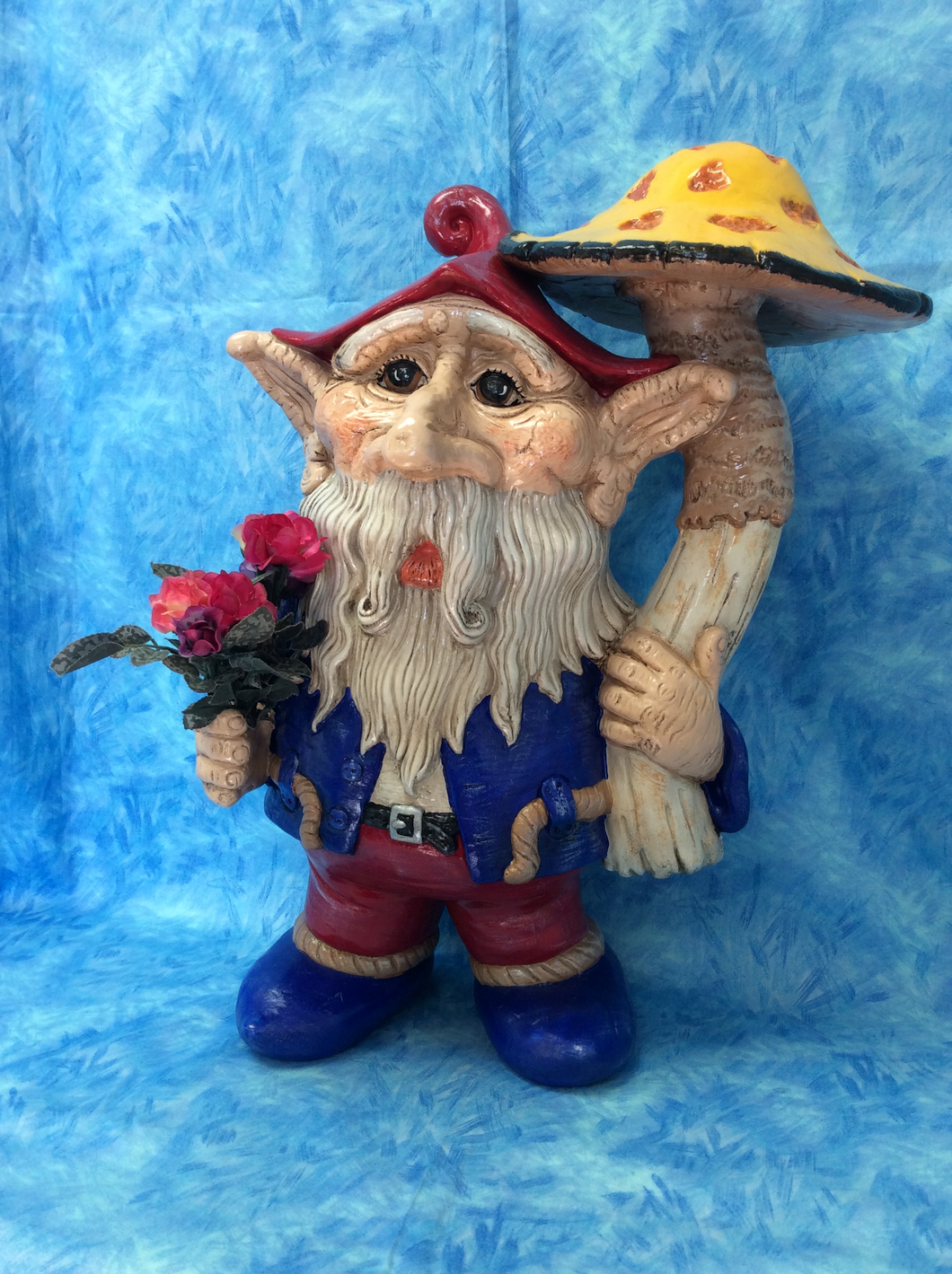 Woodland Man Gnome with Mushroom