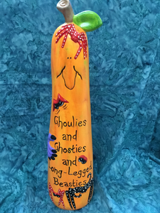 Halloween Tall "Ghoulies and Ghosties" Pumpkin