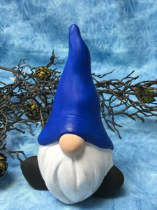 Little Nordic Man Gnome with Tall Royal Blue Cap